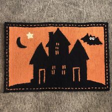 POTTERY BARN Kids Halloween Spooky House BAT Rug TAPIS ￼36x24 RARE HTF picture