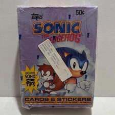 VTG 1993 Topps Sonic the Hedgehog Trading Cards and Stickers Sealed Booster Box picture