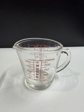 Vintage Pyrex Measure Cup-1 Cup/Red Lettering/Closed-D Handle picture
