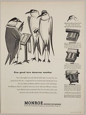 1951 Print Ad Monroe Business Machines Terns Get Married Cartoon Orange,NJ picture