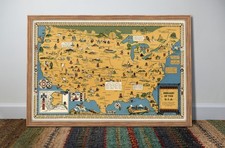 Vintage 1944 Native American Tribes Map Poster - Historical Art Print 16
