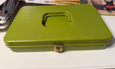 Vintage 1970’s Wil-Hold Wilson Mfg Corp Avocado Sewing Box picture