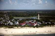 1970s Cape May Lighthouse Beach Resort Aerial 4 x 6 lustre photo print picture