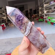 795g Amethyst Banded Agate point tower Crystal Healing Chakra natural Gemstone picture