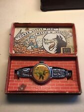 RARE ingersoll Three Little Pigs Big Bad Wolf watch 1933 disney Mickey Mouse picture