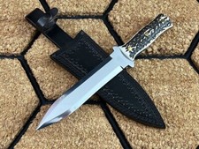 BEAUTIFUL CUSTOM MADE D2 STEEL DAGGER CAMPING KNIFE SURVIVAL DAGGER KNIFE+SHEATH picture