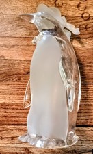 Extremely rare vintage modern Lucite acrylic Penguin with hat NOT skating. picture