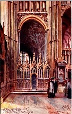 The Martyrdom, Canterbury Cathedral Tuck 7021 Vintage Postcard H07 picture