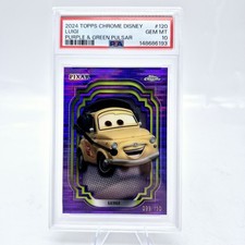 2024 Disney Topps Chrome Luigi #120 PSA 10 Purple Green Pulsar /150 picture