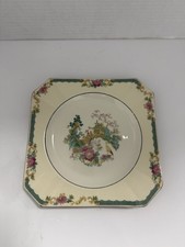 Vintage Myott Staffordshire England Square Luncheon Plate Flamingo Pattern F2835 picture