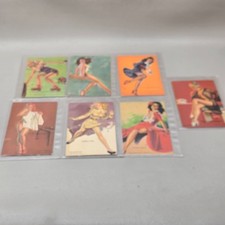 Vintage Zoe Mozert Mutoscope Pin Up Cards Signed Cheesecake Glamour Art 7 Pc picture