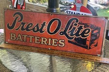 Rare Prest-O-Lite Batteries Sign. 1920s Nasico Kokomo Indiana Sign Original  picture