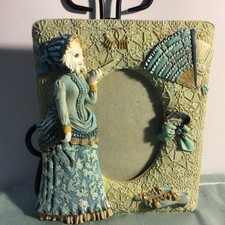 Meow, Vintage Victorian Style Frame With Cat Dressed Victorian 2.75×4.5