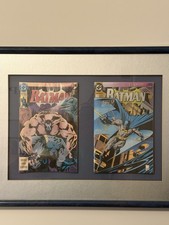 Batman #497 & #500 Signed Limited Edition Set COA Doug Moench Mike Manley Framed picture
