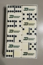 Vintage Burlington Northern Railway Puremco Marblelike Dominoes BN Railroad #616 picture