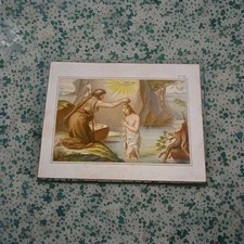 Vintage German Card John The Baptist & Jesus picture