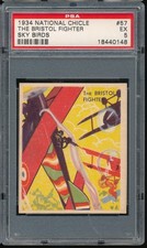 1934 National Chicle Sky Birds The Bristol Fighter #57 PSA 5 - Plane picture