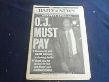 1997 FEBRUARY 5 NEW YORK DAILY NEWS NEWSPAPER - O.J. MUST PAY $8.5 MIL - NP 5665 picture