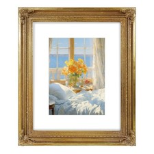 Simons Shop 8x10 Gold Picture Frame Mat 5x7 Wall Tabletop Vintage Frame picture