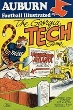 Auburn vs Georgia Tech π Football Illustrated Poster (1976) - 24x36β Rare picture