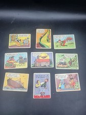 1957 Topps Goofy Series Post Card Disney Trading Comic Funny 9 Card Lot picture