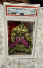 2024 Upper Deck Marvel Masterpieces 92 Platinum HULK - PSA 10 POP 1 π₯π₯ picture