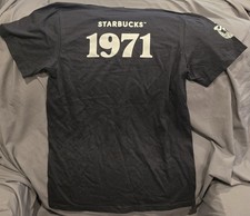 Starbucks 50 Yrs T Shirt 1971 2021 Sm Black Employee Anniversary Tee picture