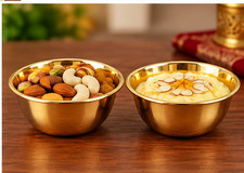 Pure Brass Bowl Set of 2 | Durable & Long Lasting, Easy to Clean picture
