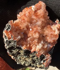 Natural Orange Heulandite W/ Okenite On Matrix Crystals, Zeolite, Specimens picture