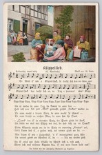 Vintage Klippelied Postcard Palatinate Germany Traditional Scene Song Music 1908 picture