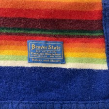Vintage PENDLETON Beaver State Blanket 76x55