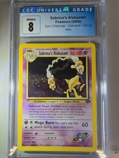 WOTC 2000 Pokemon Sabrina's Alakazam Gym Challenge Holo #16 CGC 8 NM-Mint SWIRL picture