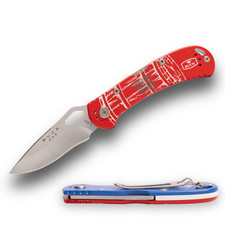 BUCK KNIVES USA BOURBON & BLADES 2026 RED ALUMINUM SPITFIRE EVENT KNIFE 1of100 picture