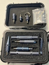 Rick Hinderer Knives Super Deluxe early production modular kubaton set blue Ti picture