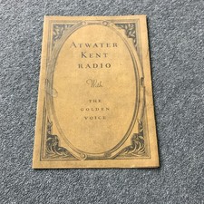 Atwater Kent Radio With Golden Voice Pamphlet picture
