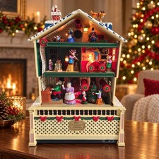 Rare Vintage 1995 Mr.Christmas Santa's Musical Workshop Music Lights in box picture