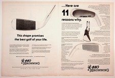 Browning 440 Golf Irons Vintage Print Ad 1970s Golf Club Sports Collectible picture