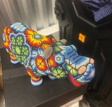 Hippo Mexican Hand Beaded Huichol animal figurine picture