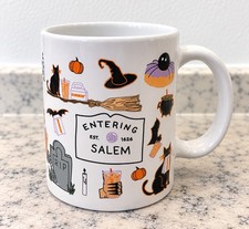 Dunkin’ Entering Salem Ceramic Mug Halloween 2026 Witch Cat Pumpkin Limited NEW picture