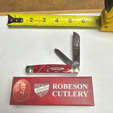 Robeson Pocket Eze 2-Blade Slipjoint Pocketknife Stainless Red Plastic ROB626056 picture
