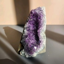 560g Natural Amethyst Cut Base Geode Cluster picture