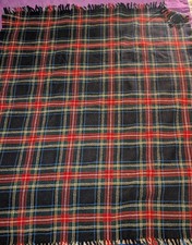 Vintage LANDS END Coming Home Reversible Wool Throw Blanket picture