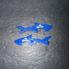 2 - CORONA BEER ADVERTISEMENT METAL BOTTLE OPENER Fish Vintage used picture