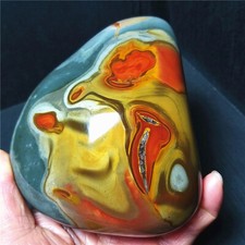 TOP 719 G Natural Colorful Polished Ocean Jasper Agate HEALING A3715 picture