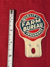 VTG Allentown PA Mutual Auto Ins. Farm Bureau Metal License Plate Topper Sign picture