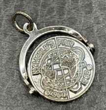 Vintage 1964-1965 New York World's Fair Pendant Charm Sterling Silver picture