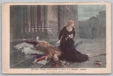 Gian Maria Visconti Assassination Duke of Milan Pogliaghi Art Postcard UNP picture