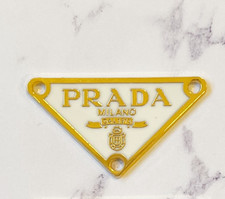 Designer Triangle White and Gold Logo Plate Set of 1 picture