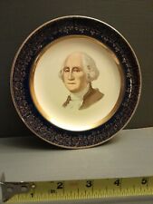 Vtg George Washington Plate 22k Gold Trim Capsco Capital Souvenir Co.washington picture