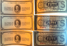 THE CARL COMPANY | FIFTY CENTS STORE MONEY ✪NOS✪ RARE UPSTATE NY 50C CERTIFICATE picture